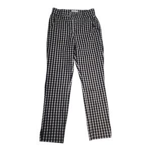 HCO Hollister‎ Pants Women's XS Black Gingham Plaid Cotton Blend Chinos